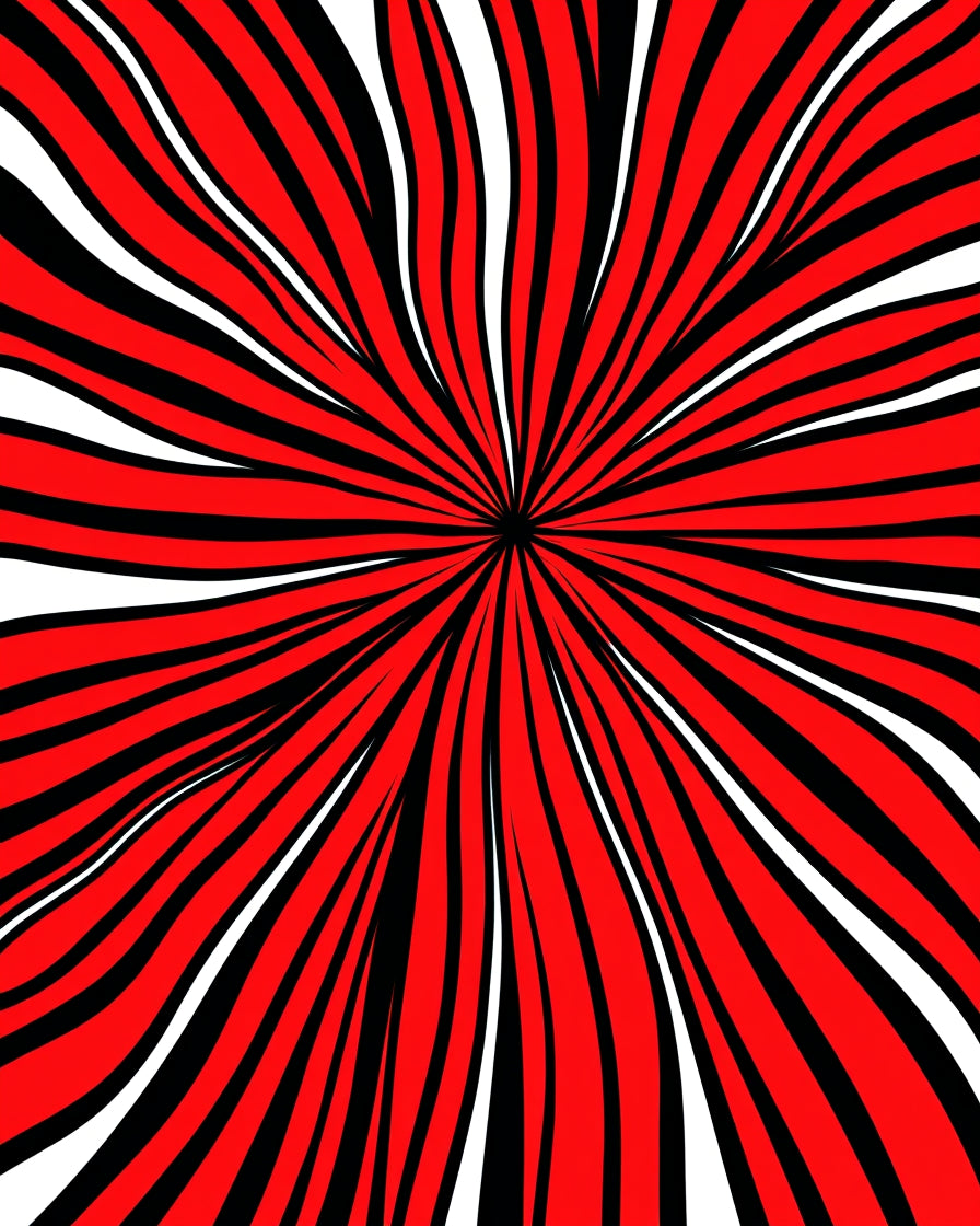 Radiating Lines Bold Pattern Rug