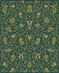 Whimsical Owl Floral Pattern Rug