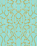 Gold Abstract Contour Pattern Rug