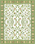 Elegant Floral Vine Garden Pattern Rug