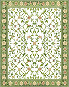 Elegant Floral Vine Garden Pattern Rug
