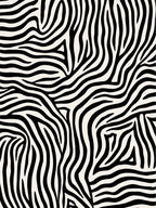 Bold Black White Zebra Stripe Design Rug