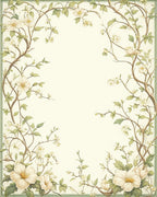 Floral Vine Whimsical Art Rug