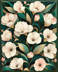 Elegant Floral And Leafy Art Nouveau Rug