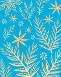 Coastal Leaf and Starburst Pattern Rug