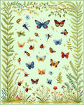Whimsical Butterfly and Insect Garden Design Rug