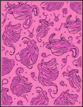 Whimsical Abstract Pink Swirl Design Rug