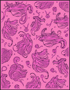 Whimsical Abstract Pink Swirl Design Rug