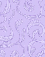 Flowing Swirl Line Art Pattern Rug