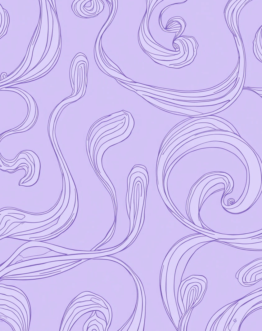 Flowing Swirl Line Art Pattern Rug