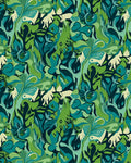 Abstract Leafy Swirls Pattern Rug