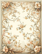 Soft Floral Vines Patterned Rug