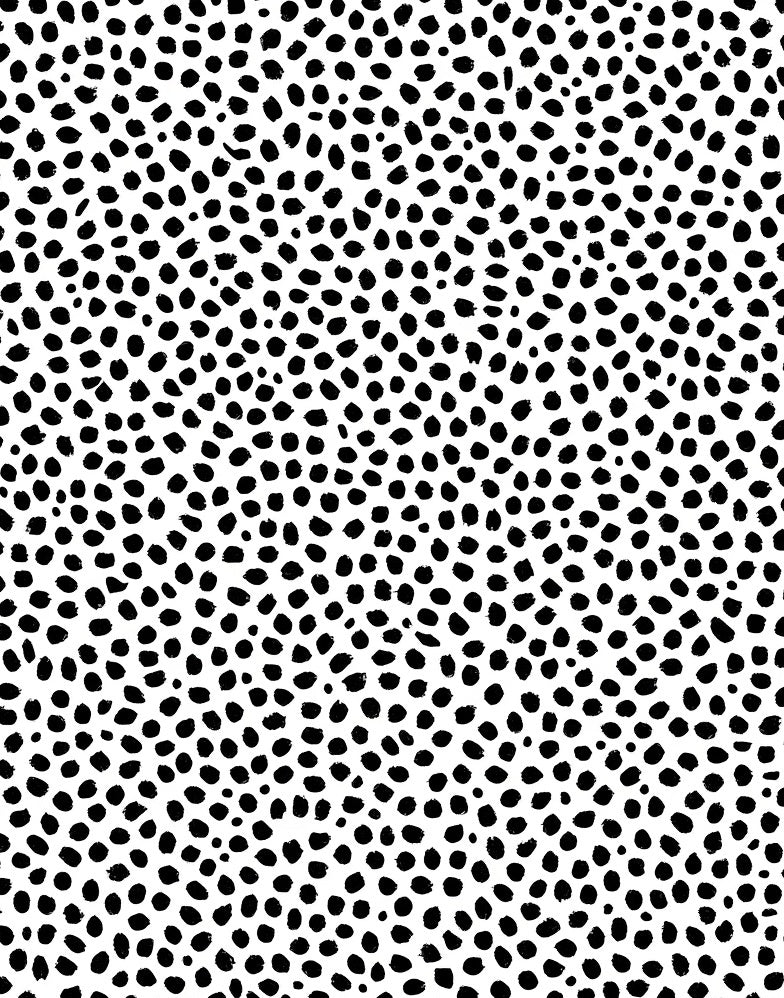 Black White Spotted Pattern Design Rug