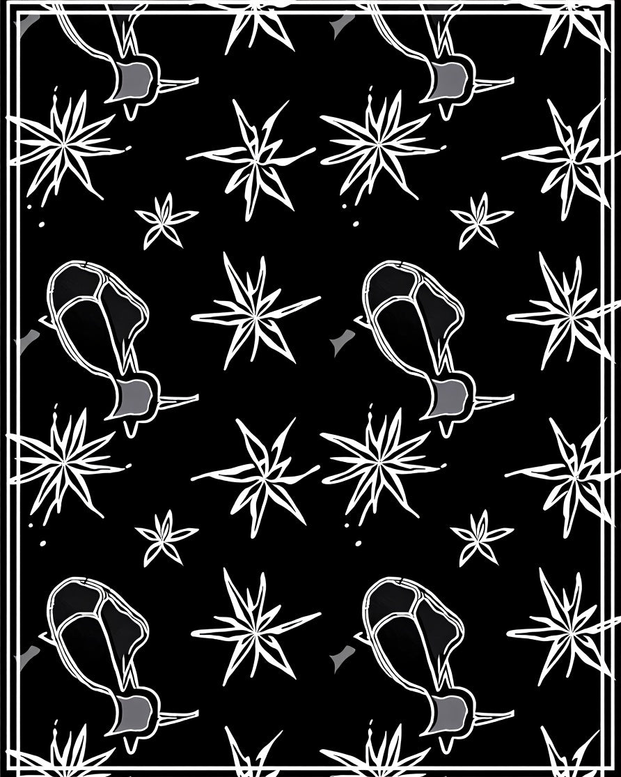 Abstract Star And Figure Pattern Rug