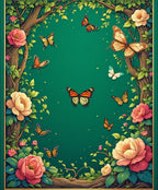 Enchanting Butterfly Floral Garden Rug