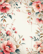 Delicate Floral Vine Pastel Pink Rug
