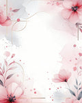 Soft Pink Floral Watercolor Design Rug