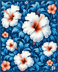 Classic Hibiscus Floral Patterns Rug
