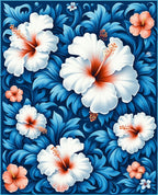 Classic Hibiscus Floral Patterns Rug