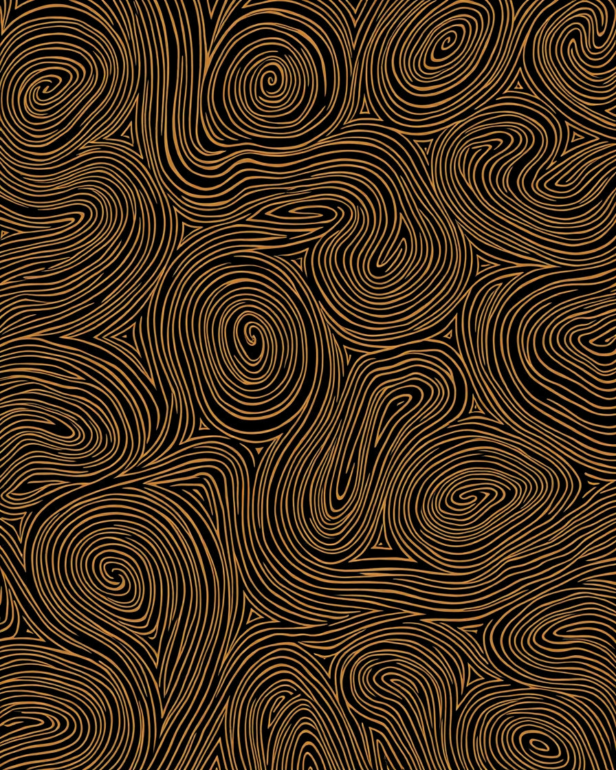 Abstract Swirls Line Art Design Rug