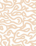 Beige Swirl Abstract Pattern Rug