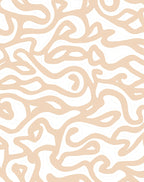 Beige Swirl Abstract Pattern Rug
