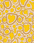 Abstract Yellow Gold Organic Pattern Rug