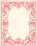 Vintage Floral Pink Ornamental Rug