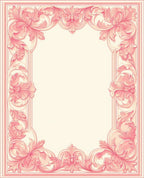 Vintage Floral Pink Ornamental Rug
