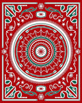 Bold Red Festivity Medallion Rug