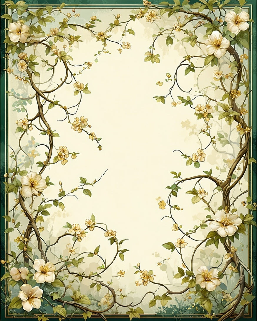 Vine and Floral Botanical Nature Rug