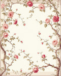 Vintage Rose Vine Pattern Rug