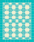 Coastal Sunburst Geometric Pattern Rug