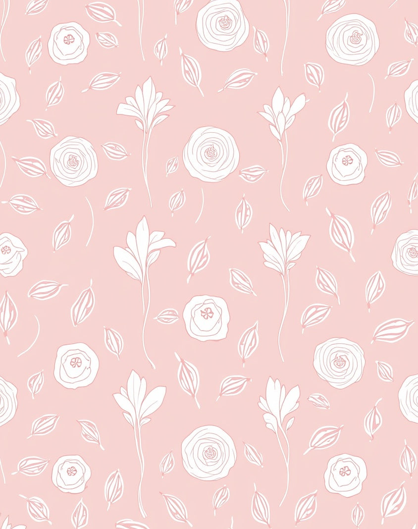 Delicate Floral Pattern With Soft Petals Rug