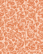 Whimsical Floral Sketch Pattern Rug