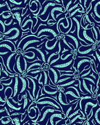 Navy Tentacle Whimsical Pattern Rug