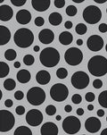 Black Gray Polka Dot Design Rug
