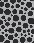 Black Gray Polka Dot Design Rug