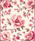 Vintage Pink Blossom Floral Design Rug