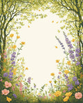 Lush Spring Garden Floral Pattern Rug