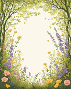 Lush Spring Garden Floral Pattern Rug