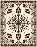 Intricate Floral Leaf Pattern Design Rug