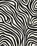 Bold Black White Wavy Stripes Pattern Rug