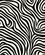 Bold Black White Wavy Stripes Pattern Rug