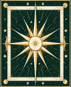Celestial Starburst Geometric Pattern Rug