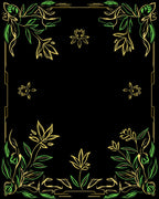 Art Nouveau Floral Scroll Rug