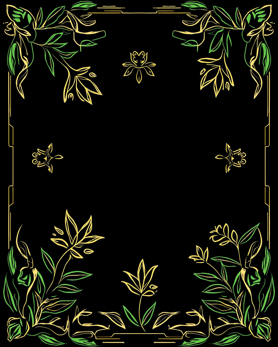 Art Nouveau Floral Scroll Rug
