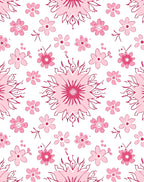 Pink Floral Mandala Pattern Design Rug