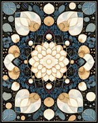 Intricate Floral Mandala Pattern Rug
