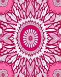 Mandala Floral Patterned Pink Intricate Rug